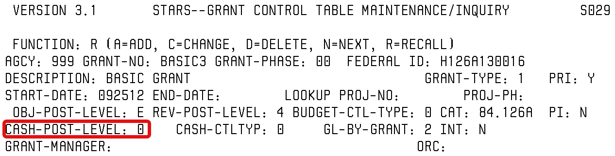 grant control table example