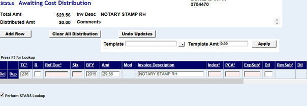 one transaction line with highlighted fiscal code fields