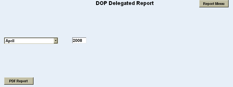 the DOP delegated amount report criteria