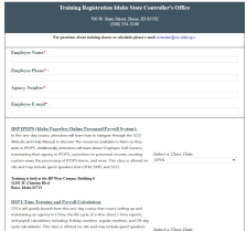 Fill out SCO Training Registration Form